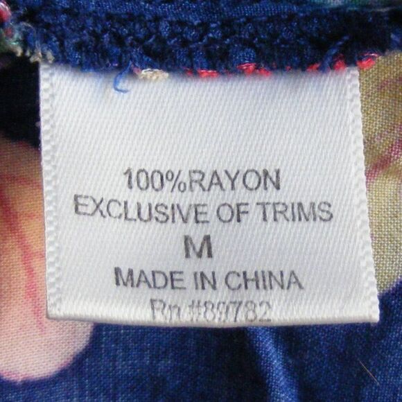 JOSIE Natori Kimono Robe, M, Blue, Multicolor floral, Short, Sash belt, Rayon - Picture 11 of 13